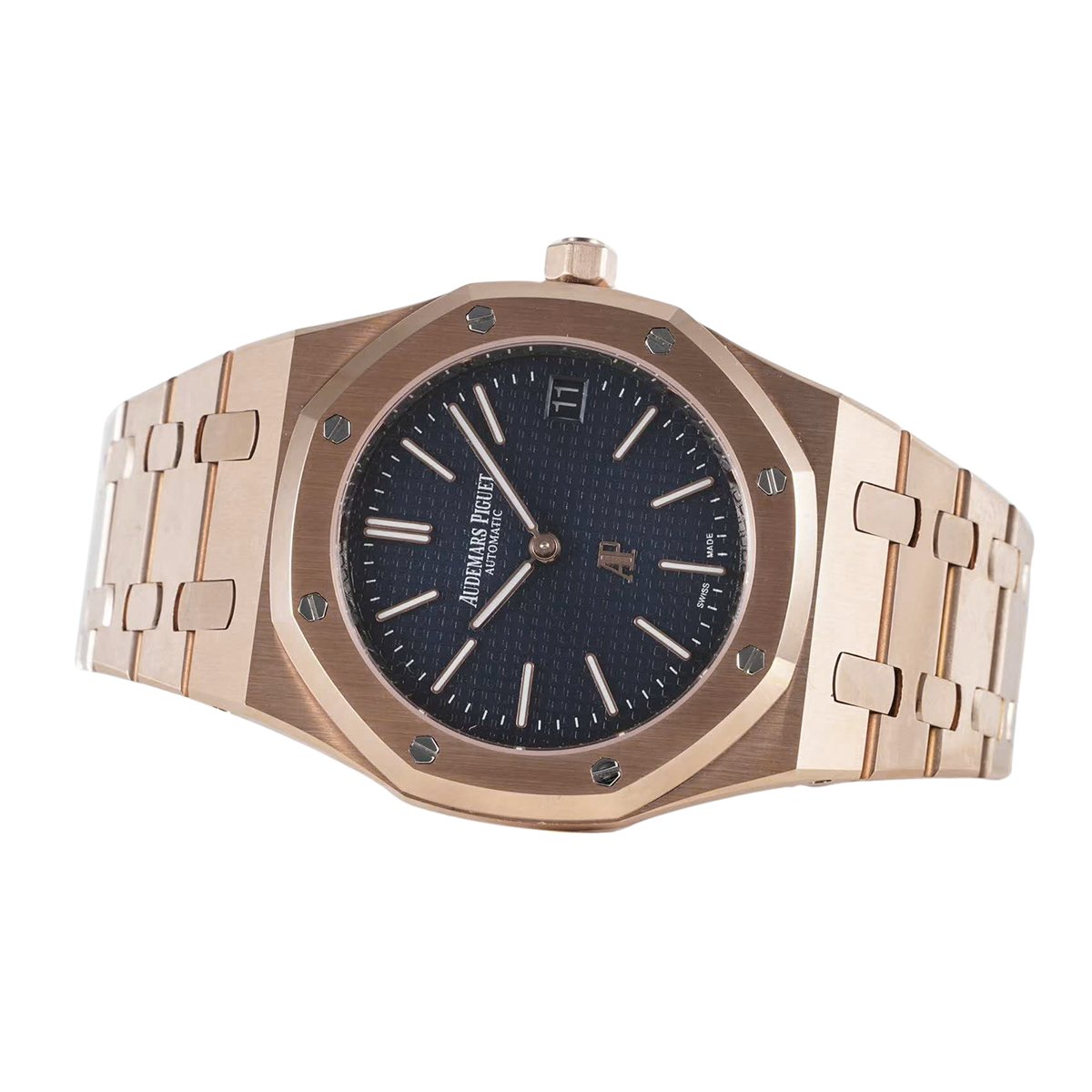 Royal Oak 15202 39mm Blue Dial in Rose Gold