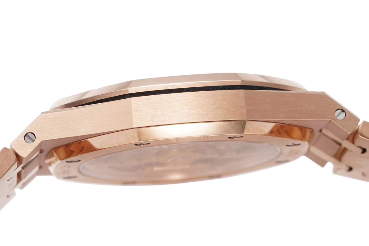 Royal Oak 15202 39mm Blue Dial in Rose Gold