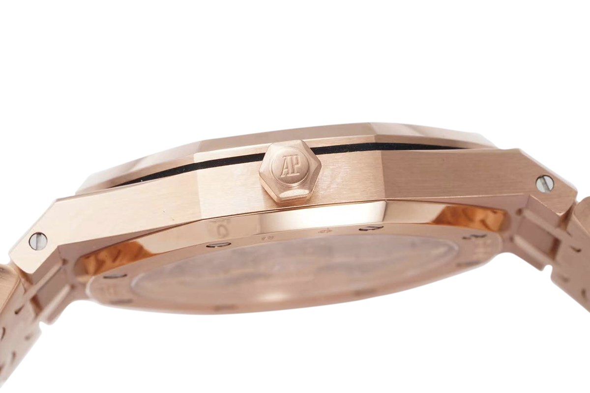 Royal Oak 15202 39mm Blue Dial in Rose Gold