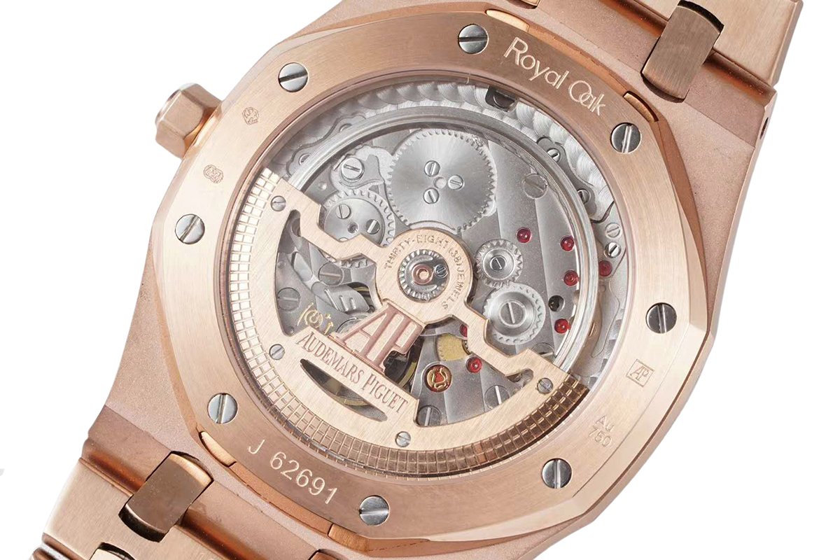 Royal Oak 15202 39mm Blue Dial in Rose Gold