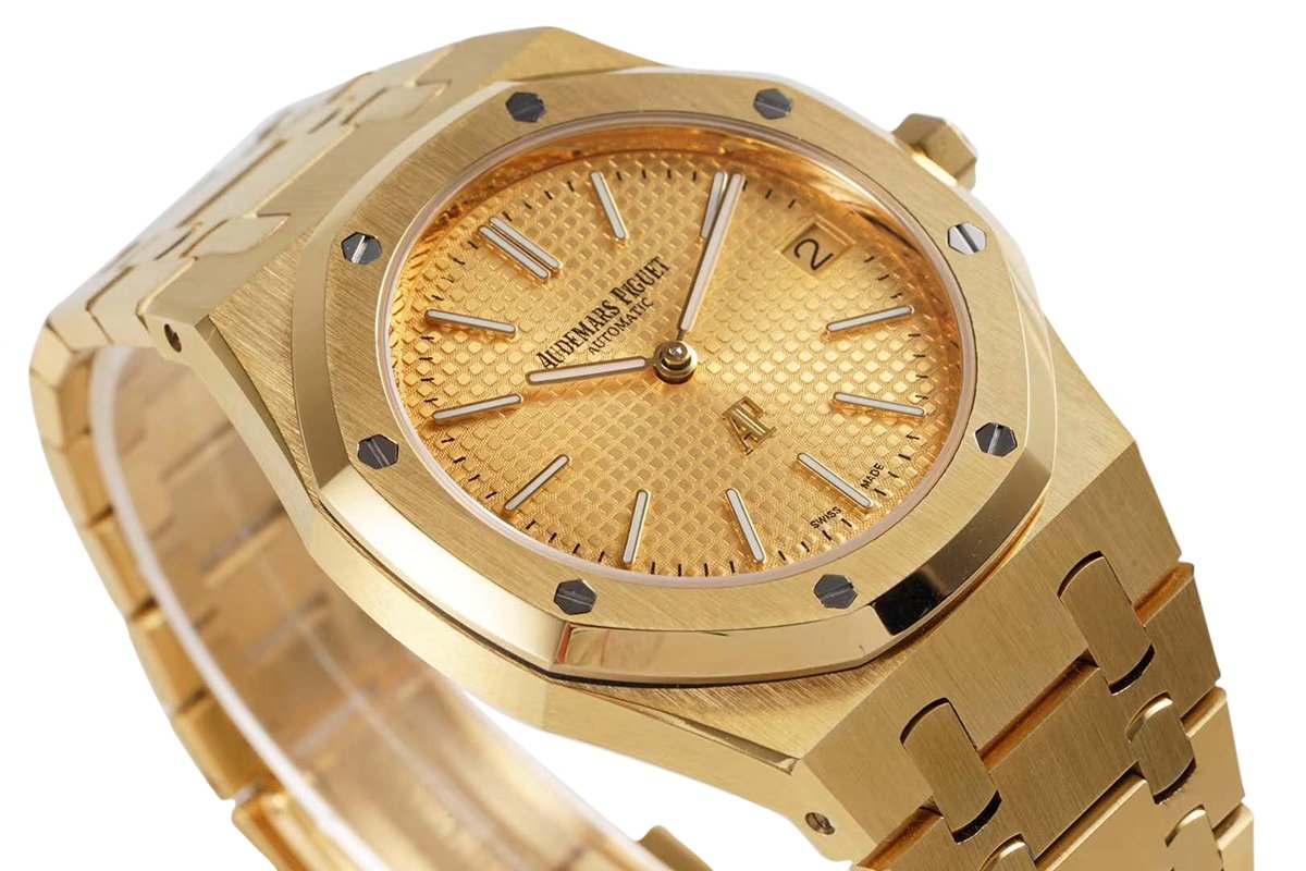 Royal Oak 15202 39mm Yellow Dial in Yellow Gold
