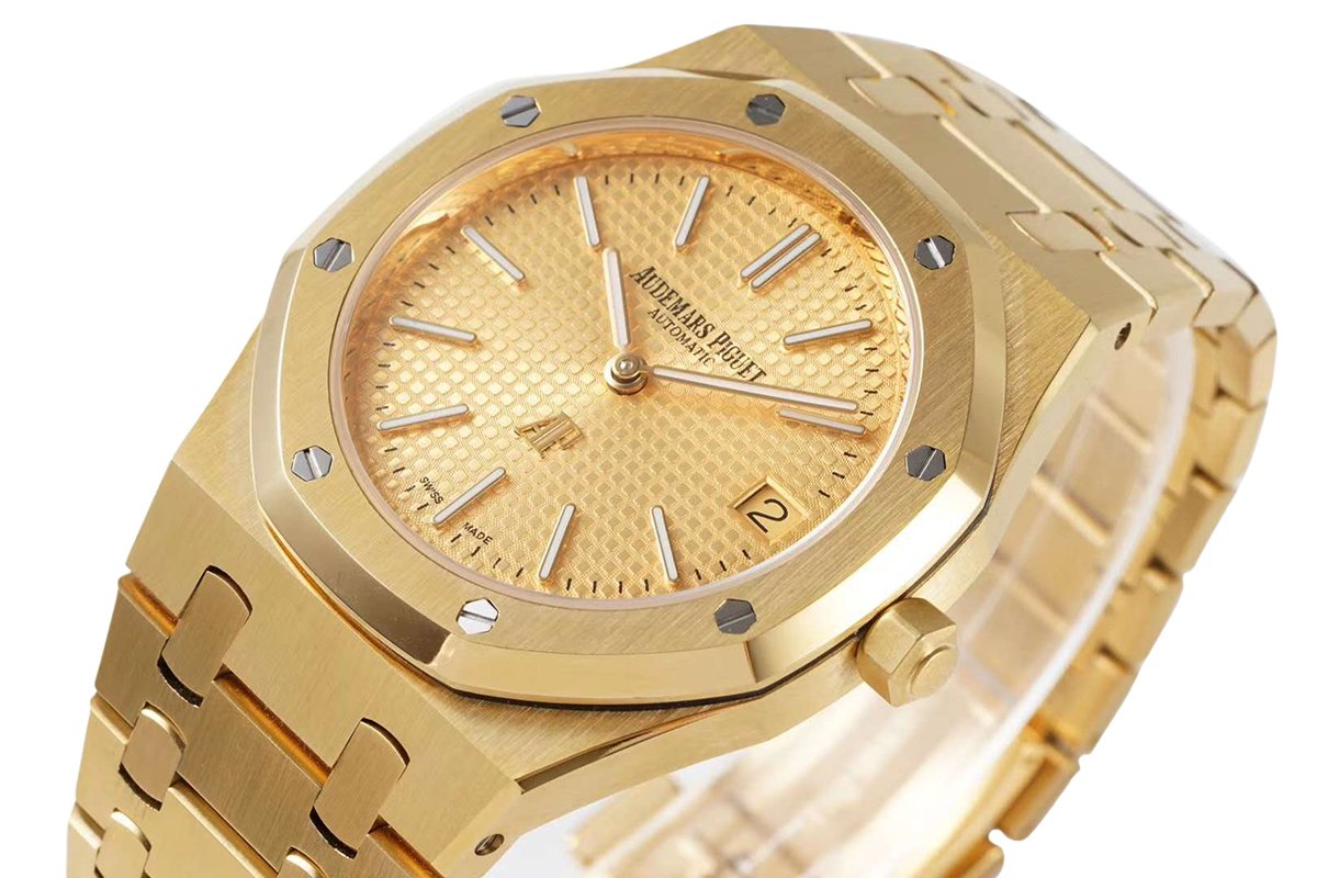 Royal Oak 15202 39mm Yellow Dial in Yellow Gold