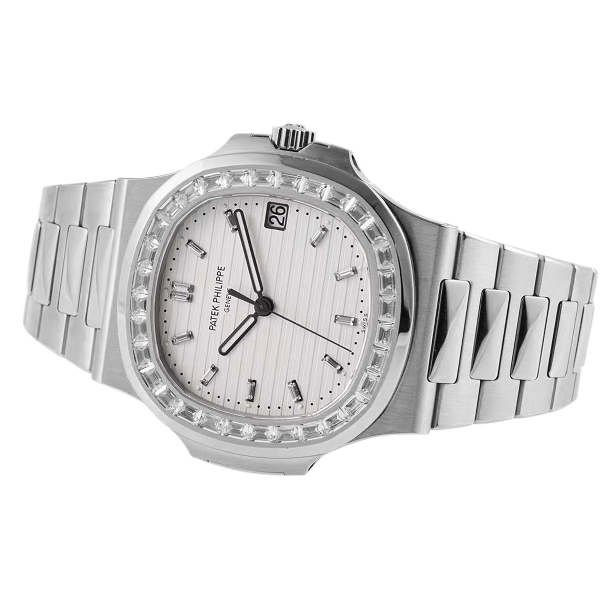 nautilus jumbo 5711/1a-011 white dial with Di*m*nd bezel