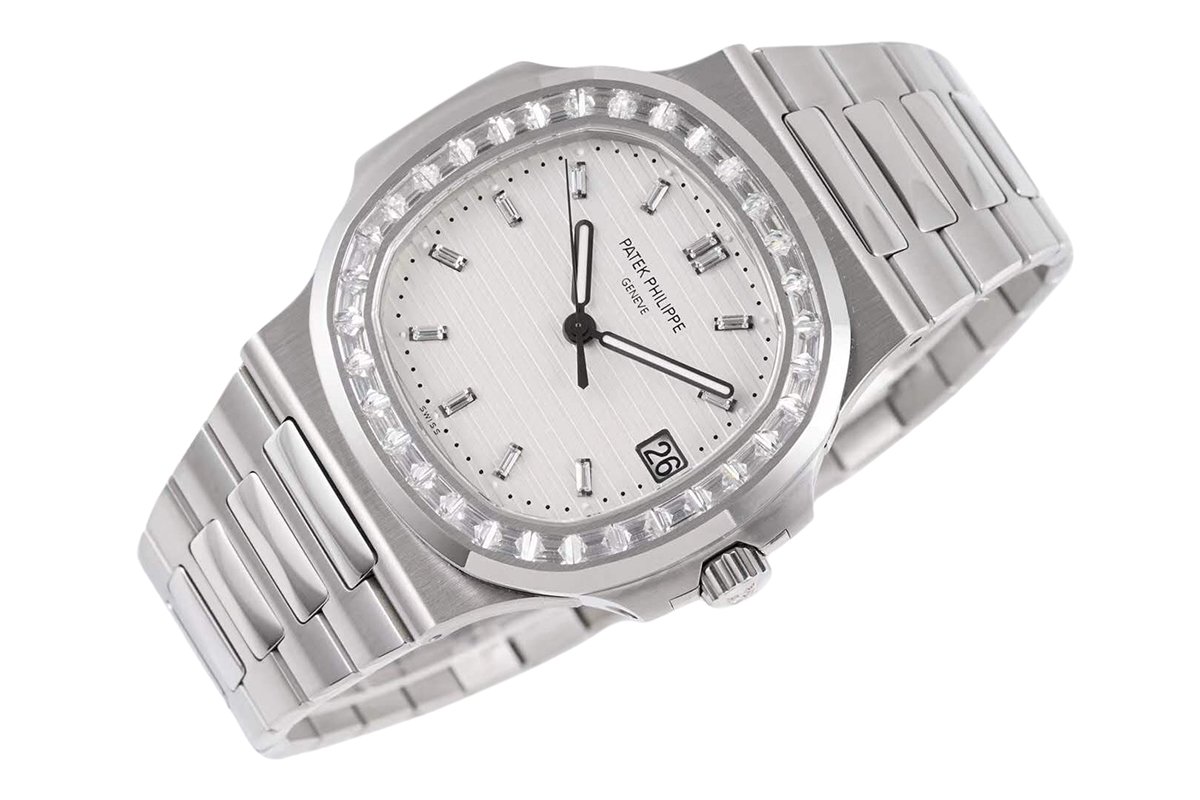 nautilus jumbo 5711/1a-011 white dial with Di*m*nd bezel