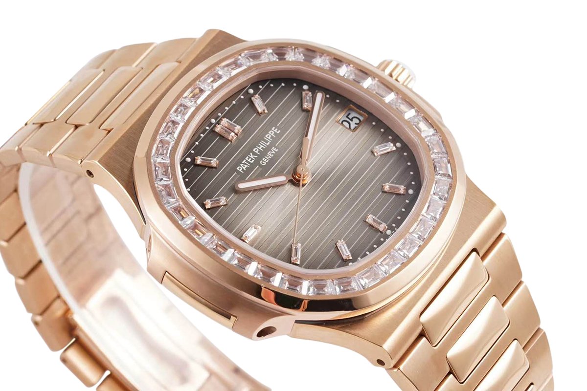 nautilus jumbo 5711/1r-001 brown dial with Di*m*nd bezel