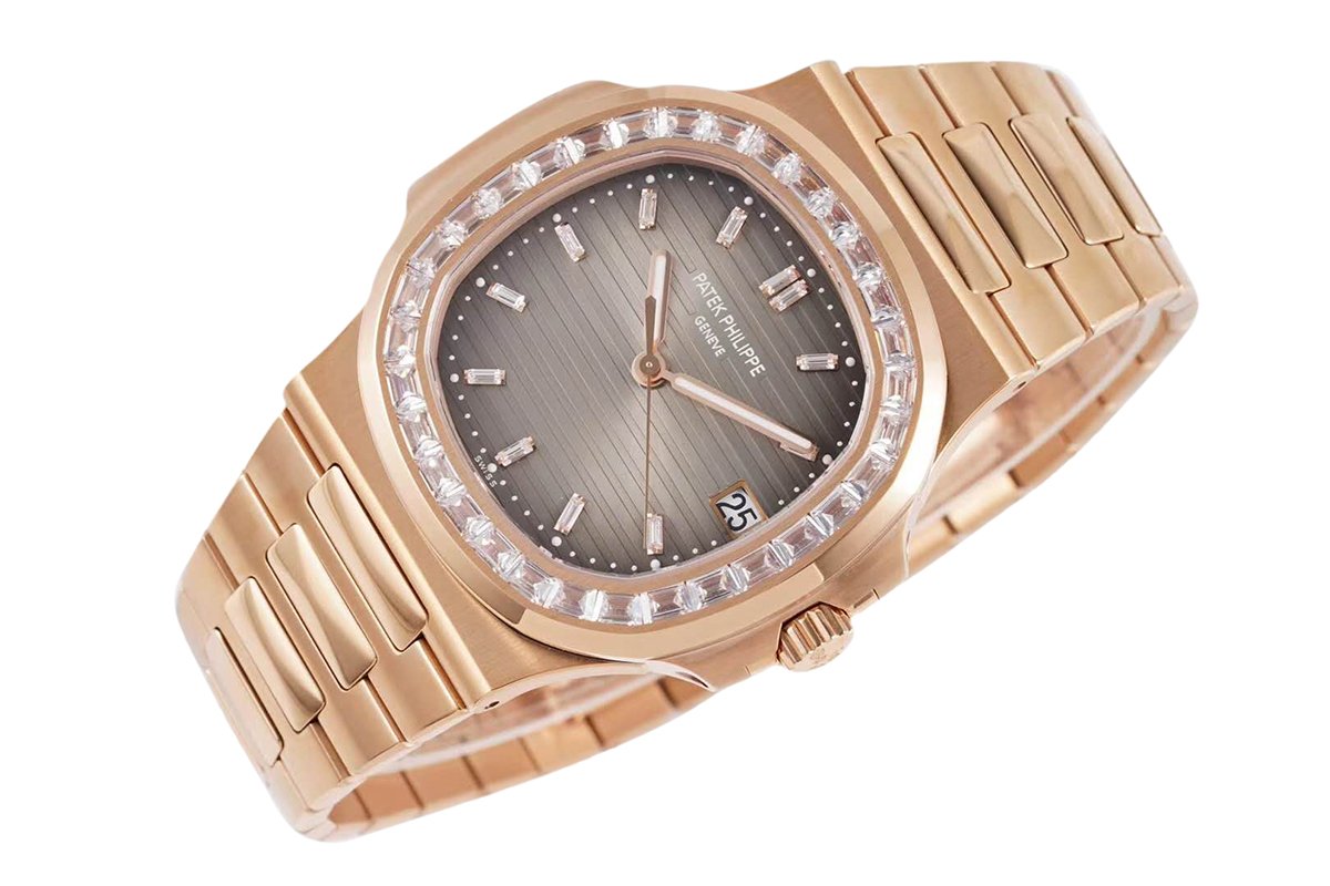 nautilus jumbo 5711/1r-001 brown dial with Di*m*nd bezel