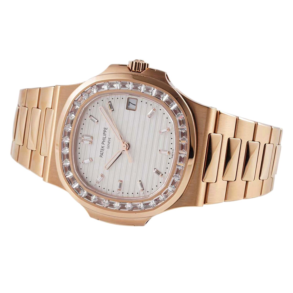 nautilus jumbo 5711/1r white dial with Di*m*nd bezel