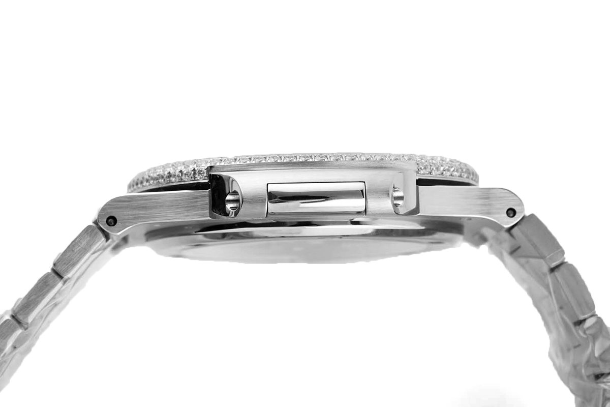 nautilus jumbo 5711 Di*m*nd dial in white gold with paved Di*m*nds