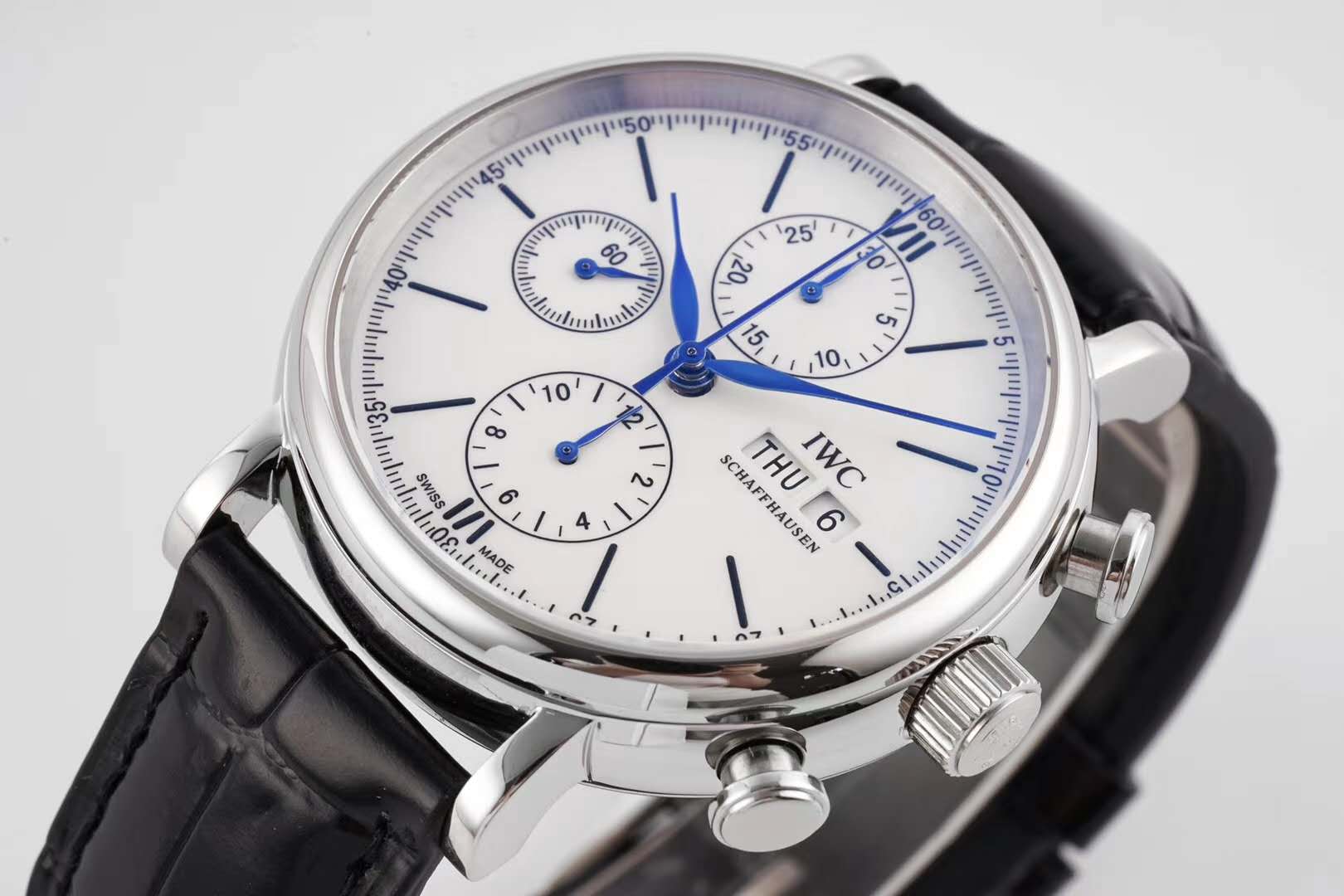 Portofino Chronograph IW391024 Edition “150 Years” White Dial in Steel