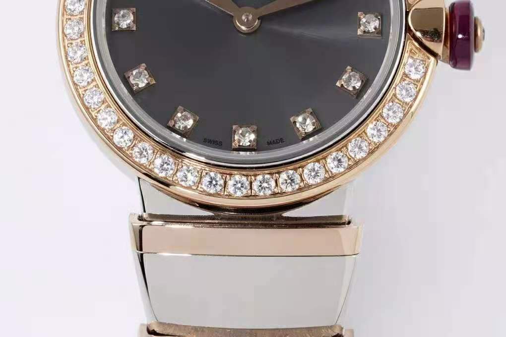 lvcea grey dial in rose gold/steel with Di*m*nd bezel