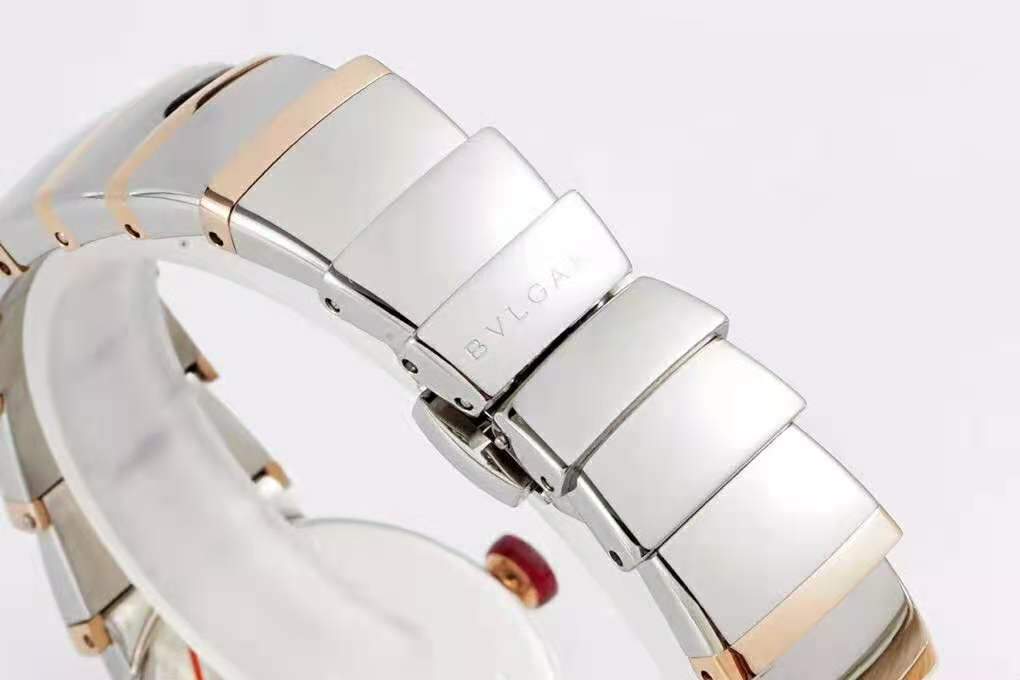 lvcea mop dial in rose gold/steel with Di*m*nd bezel