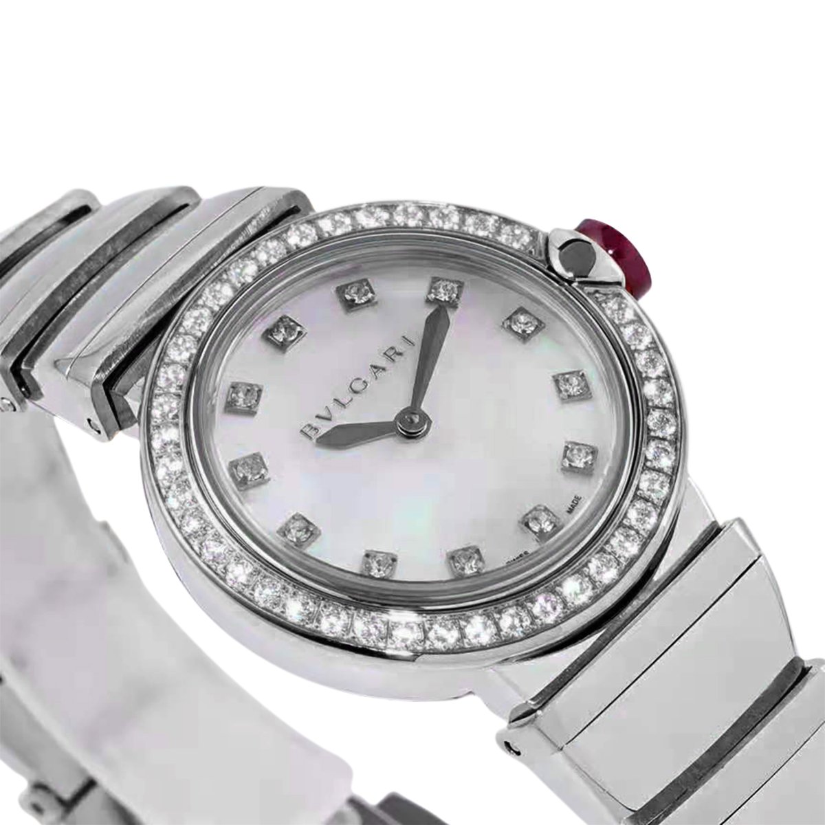 lvcea mop dial in steel with Di*m*nd bezel