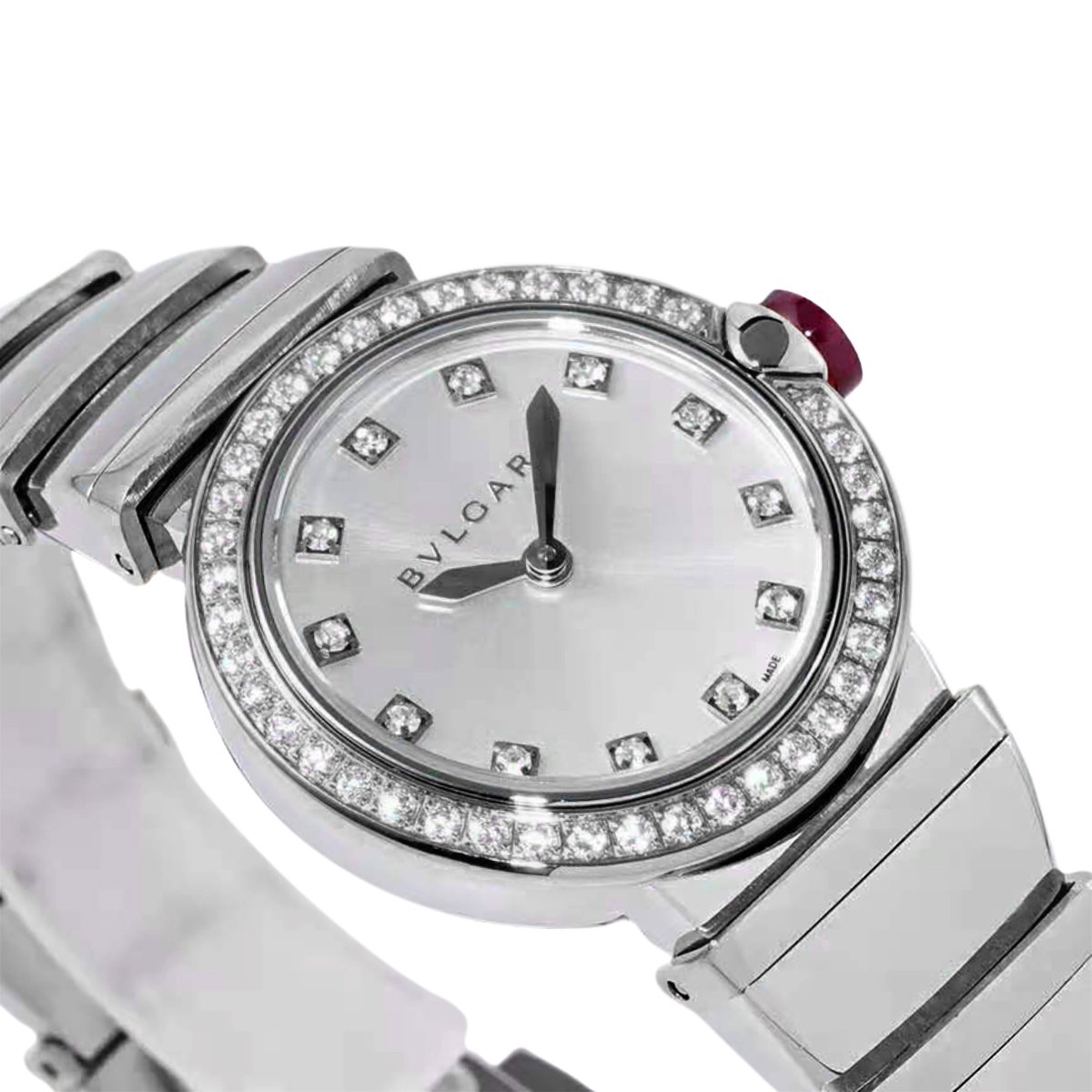 lvcea silver dial in steel with Di*m*nd bezel