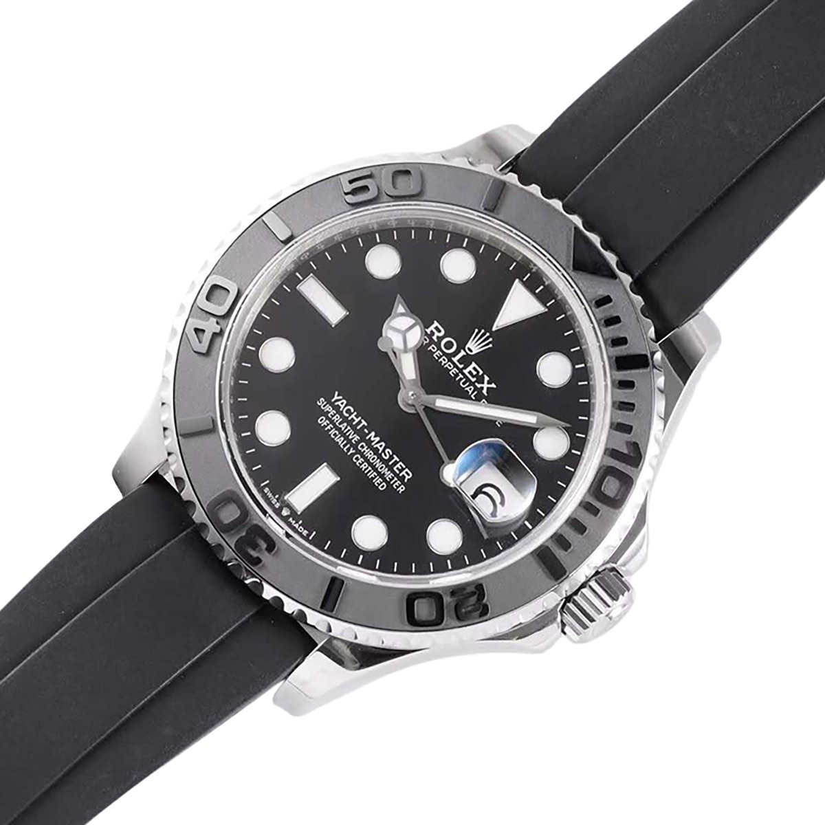 Yacht-Master 42 226659 White Gold on Oysterflex Strap