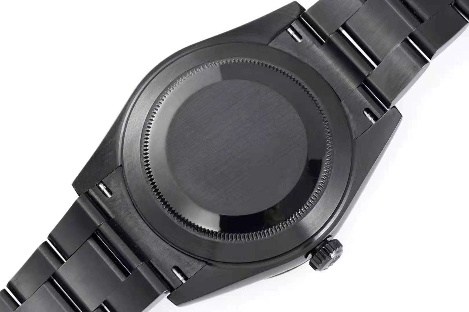 datejust 41 black dial with Di*m*nd markers in pvd black