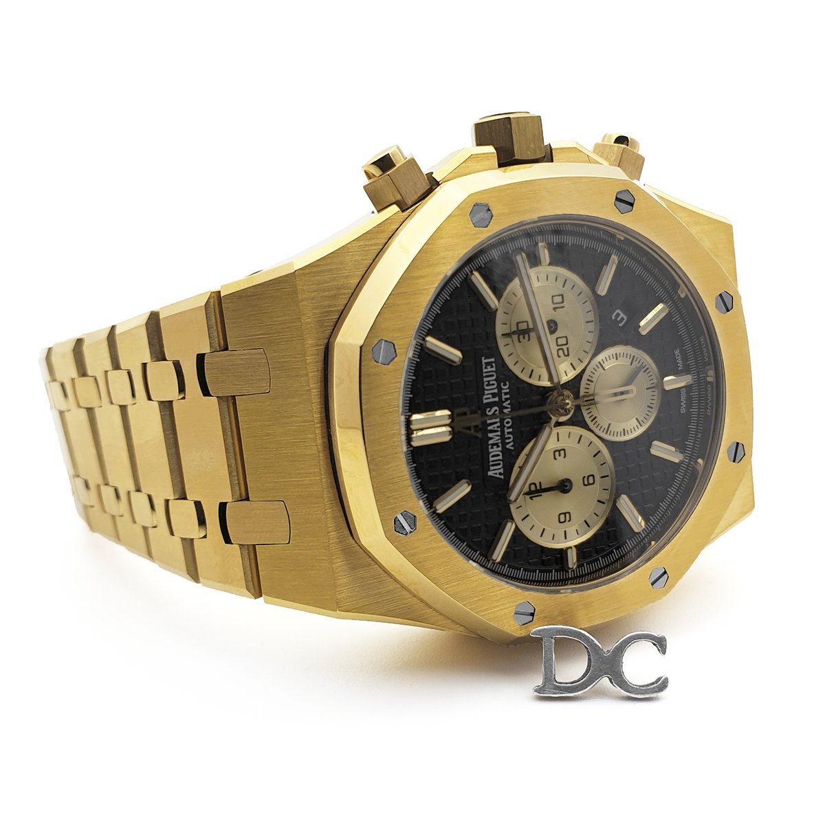 Royal Oak Self-Winding Chronograph Black/Gold Dial in Yellow Gold