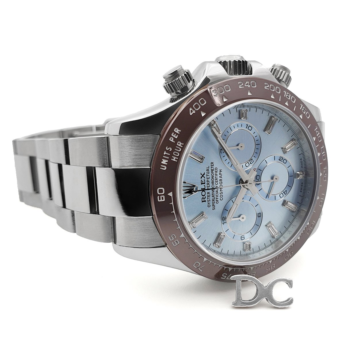 daytona 116506 platinum ice blue dial with Di*m*nd markers