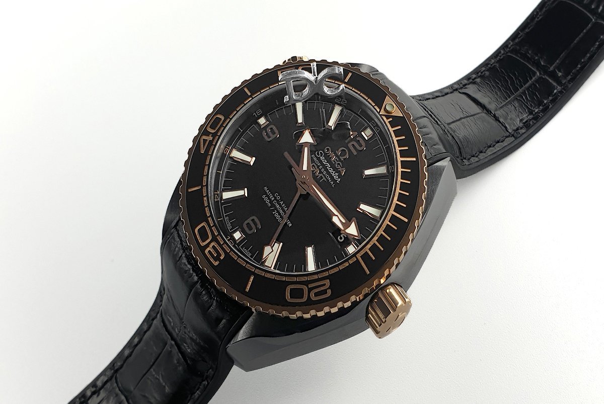 Seamaster Planet Ocean GMT “Deep Black” Gold Ceramic