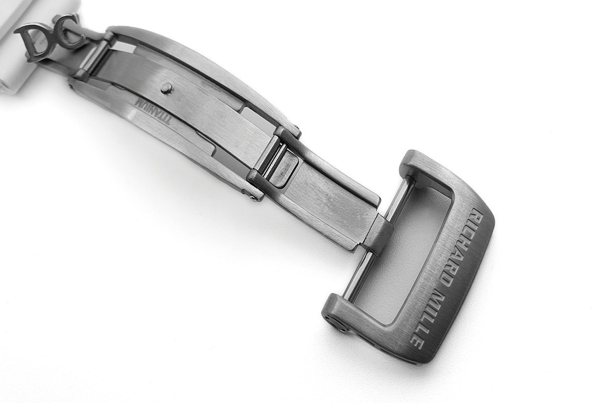 RM 011-02 Le Mans Classic Chronograph in Green on White Rubber Strap