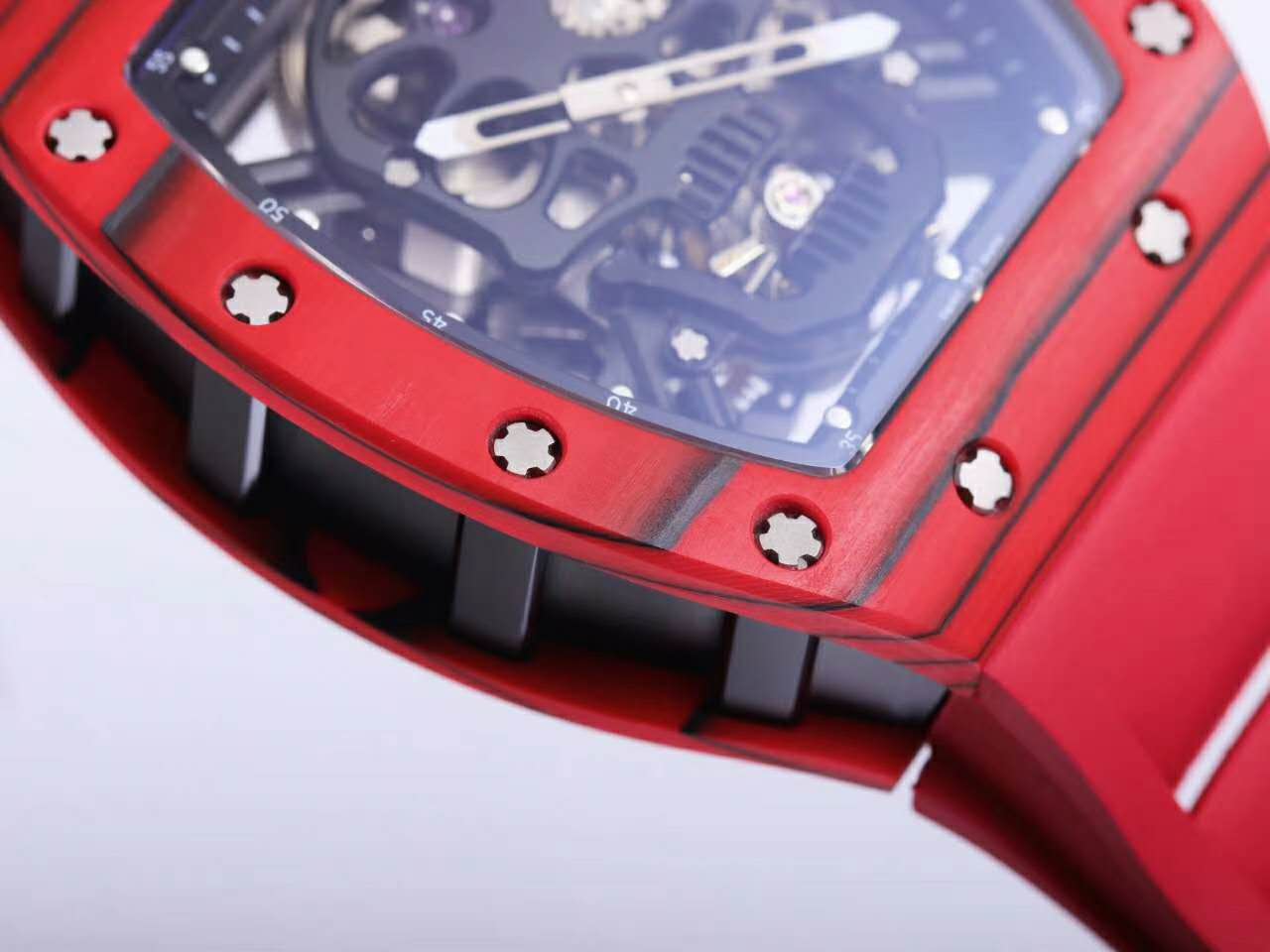 RM 052-01 Tourbillon Black Skull in Red NTPT Carbon