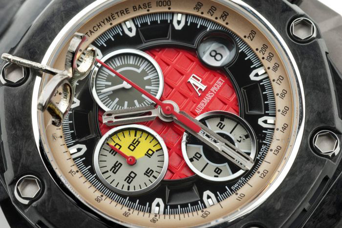 Royal Oak Offshore 26290IO 44mm Ceramic JF Black/Red Dial on Black Leather Strap A3126