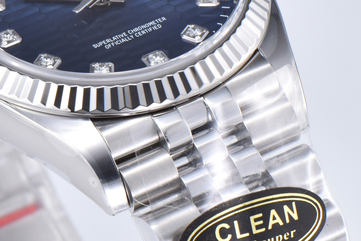 datejust 36 126234 blue motif dial with Di*m*nd marker in steel in jubilee bracelet