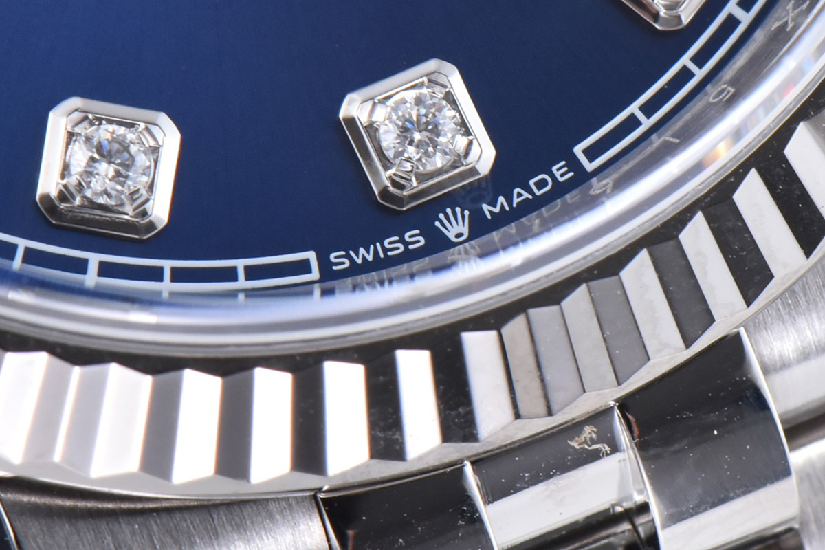 datejust 36 126234 bright blue dial with Di*m*nd marker in steel in jubilee bracelet