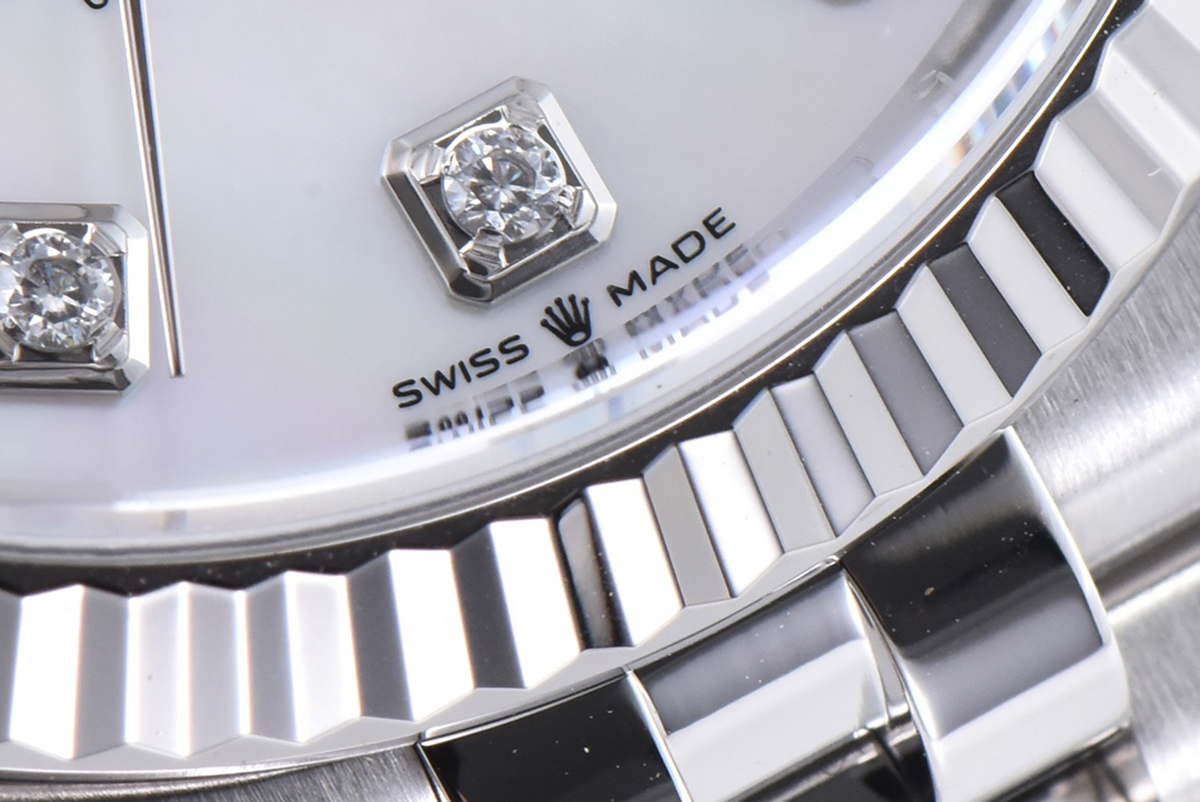 datejust 36 126234 white mop dial with Di*m*nd marker in steel in jubilee bracelet