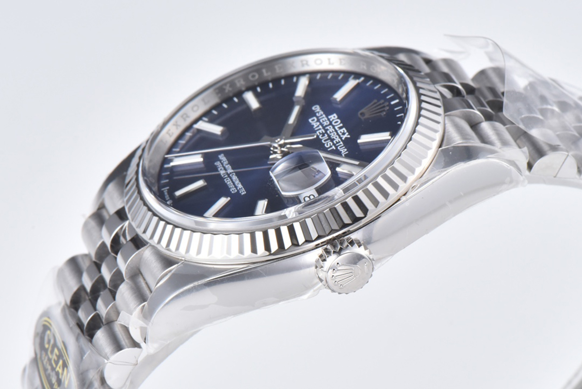 Datejust 36 126234 Bright Blue Dial with Stick Marker in Steel in Jubilee Bracelet Clean Factory