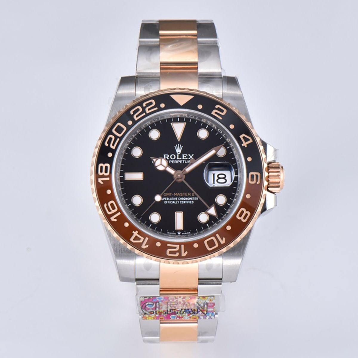 GMT Master II 126715 CHNR Clean Factory “Rootbeer” in Rose Gold and Steel