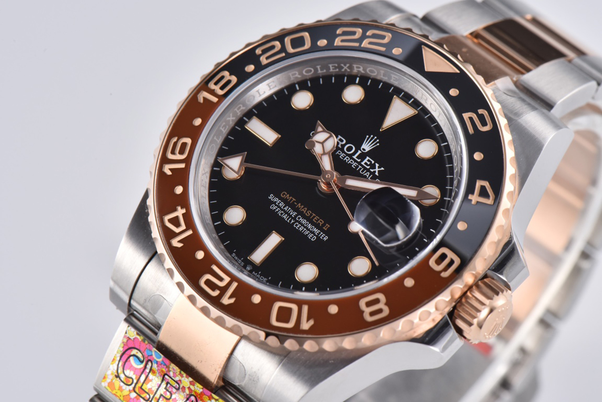 GMT Master II 126715 CHNR Clean Factory “Rootbeer” in Rose Gold and Steel