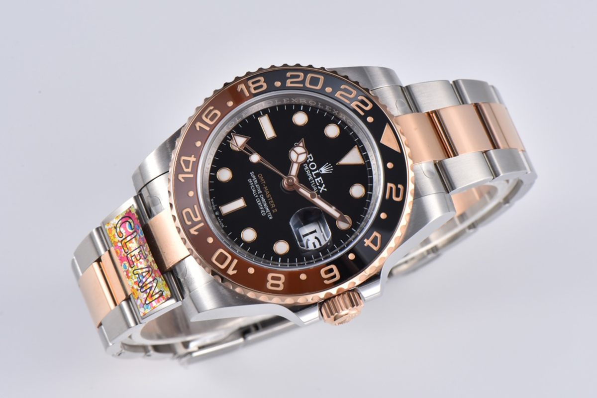 GMT Master II 126715 CHNR Clean Factory “Rootbeer” in Rose Gold and Steel