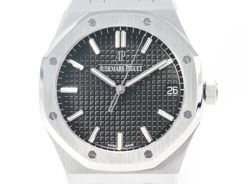 Royal Oak 41mm 15500 SS ZF 1:1 Best Edition Black Textured Dial on SS Bracelet SA4302 Super Clone V3
