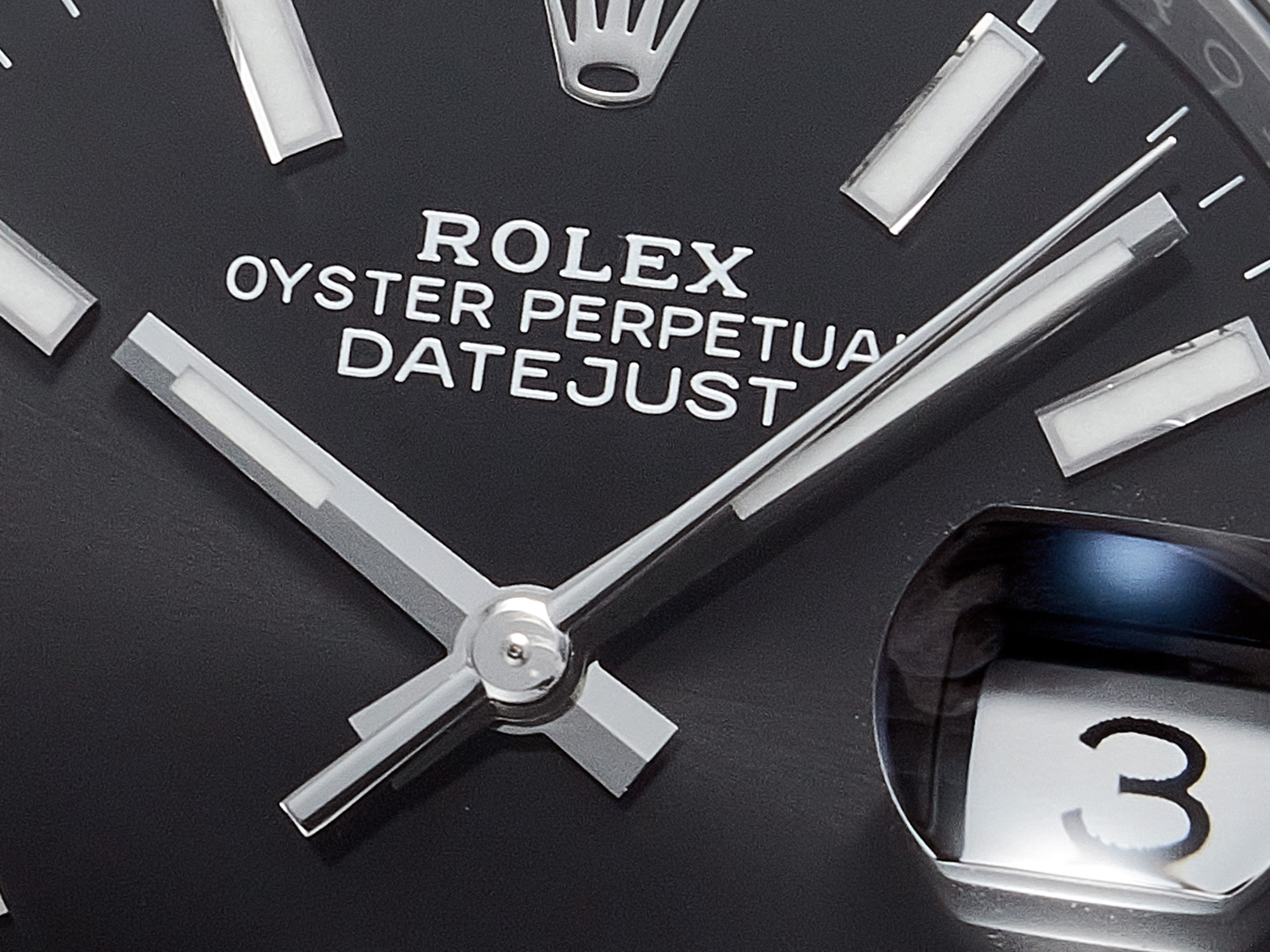 Datejust 41 Black Dial Stick Markers in Steel Clean Factory