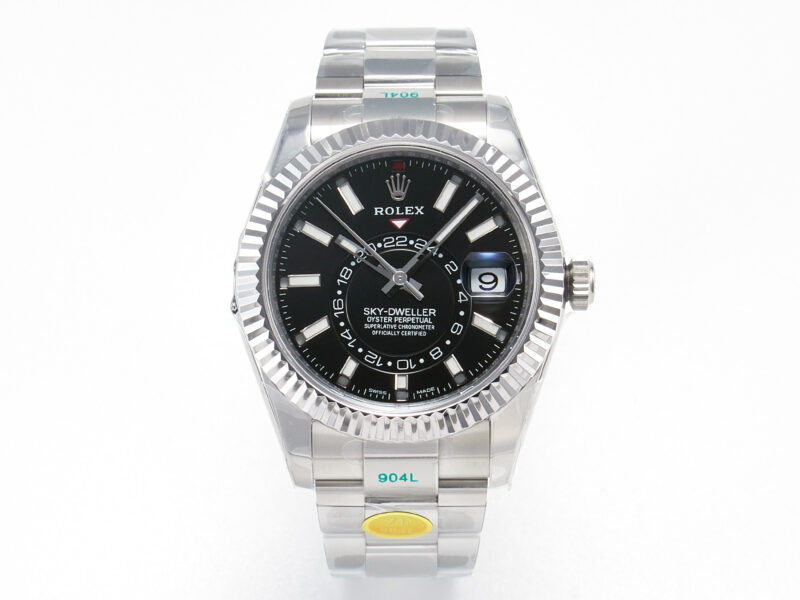 Sky-Dweller 326934 904L SS ZF 1:1 Best Edition Black Dial on SS Bracelet A2824