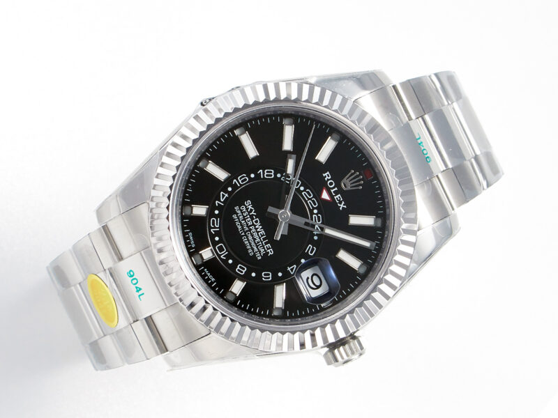 Sky-Dweller 326934 904L SS ZF 1:1 Best Edition Black Dial on SS Bracelet A2824