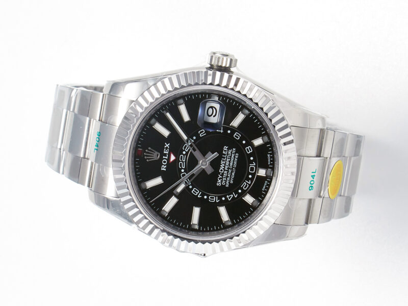 Sky-Dweller 326934 904L SS ZF 1:1 Best Edition Black Dial on SS Bracelet A2824