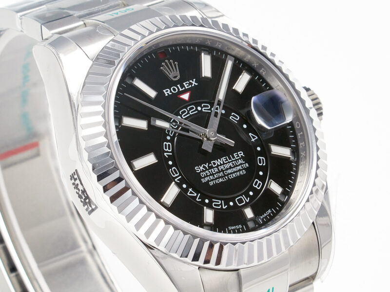 Sky-Dweller 326934 904L SS ZF 1:1 Best Edition Black Dial on SS Bracelet A2824