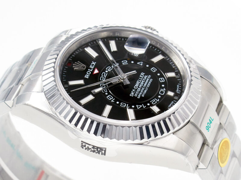 Sky-Dweller 326934 904L SS ZF 1:1 Best Edition Black Dial on SS Bracelet A2824
