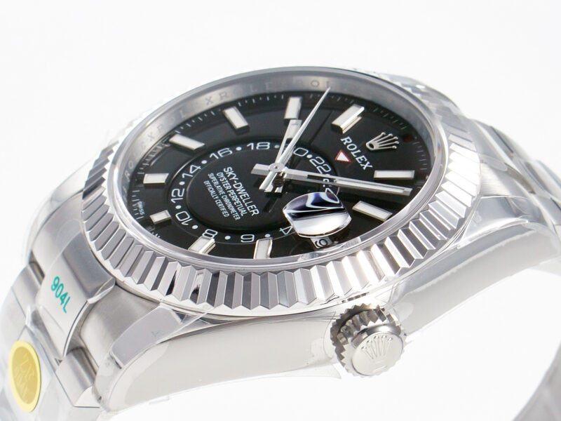 Sky-Dweller 326934 904L SS ZF 1:1 Best Edition Black Dial on SS Bracelet A2824