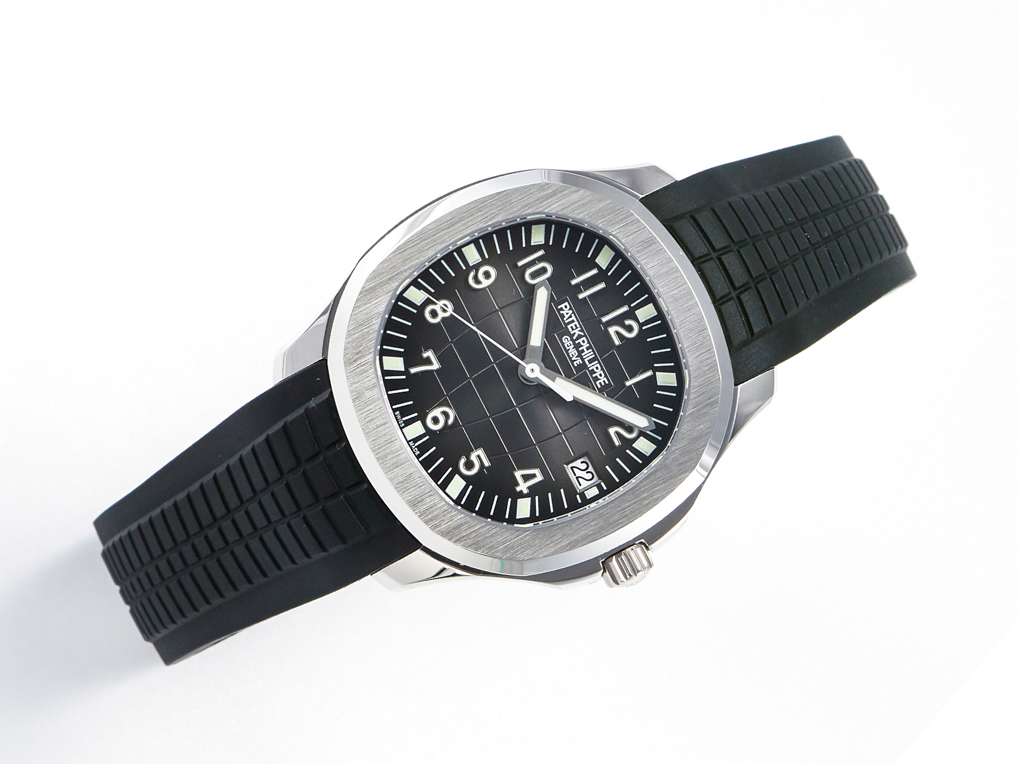 Aquanaut 5167 40mm SS 3KF 1:1 Best Edition Black Dial on Black Rubber Strap A330 Super Clone V3