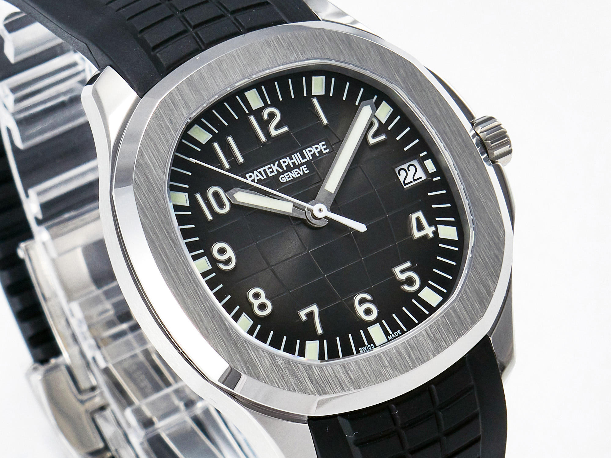 Aquanaut 5167 40mm SS 3KF 1:1 Best Edition Black Dial on Black Rubber Strap A330 Super Clone V3