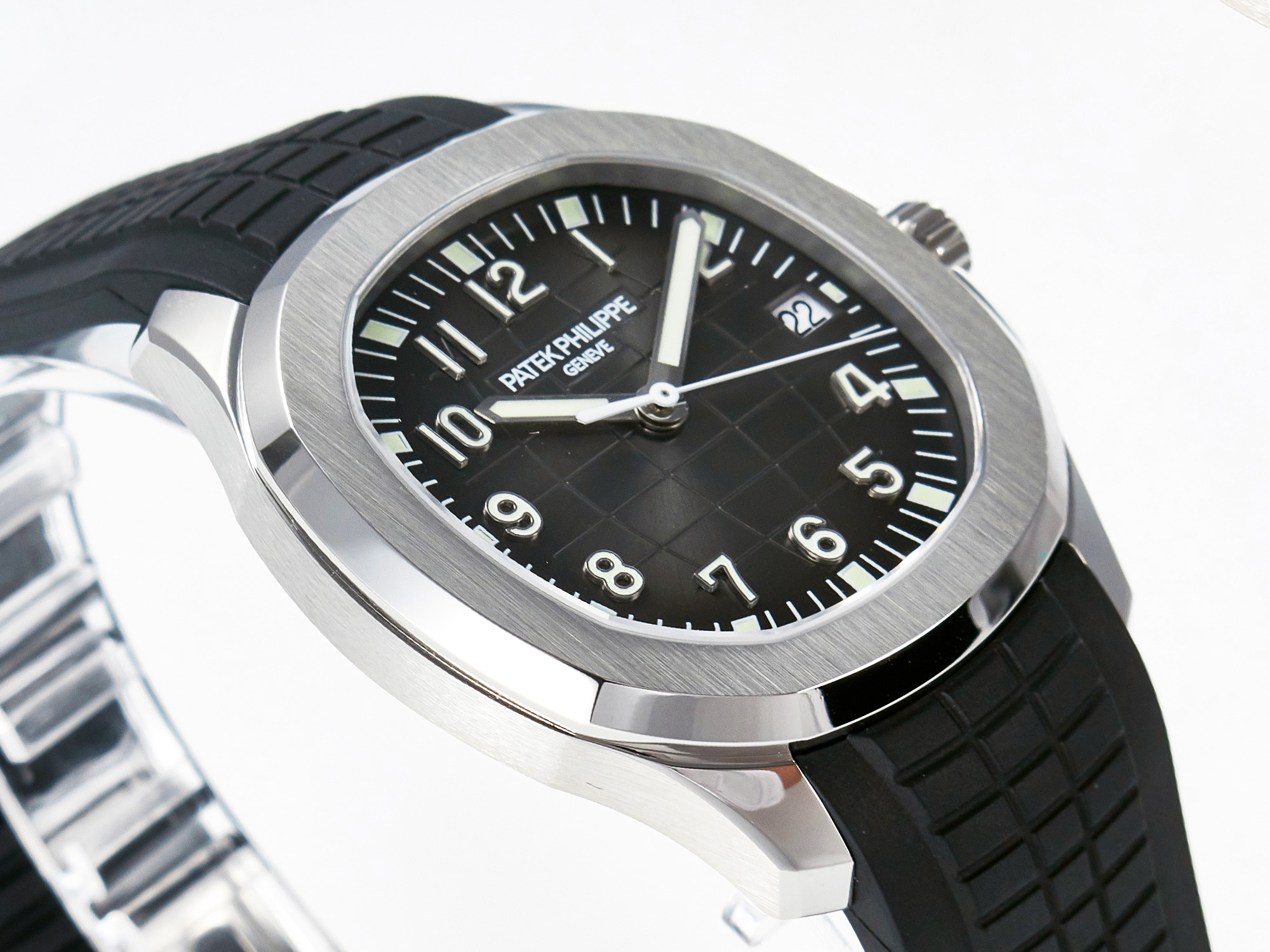 Aquanaut 5167 40mm SS 3KF 1:1 Best Edition Black Dial on Black Rubber Strap A330 Super Clone V3