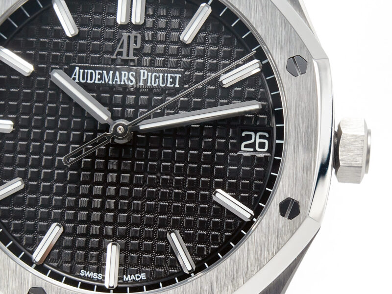 Royal Oak 41mm 15500 SS ZF 1:1 Best Edition Black Textured Dial on SS Bracelet SA4302 Super Clone V3