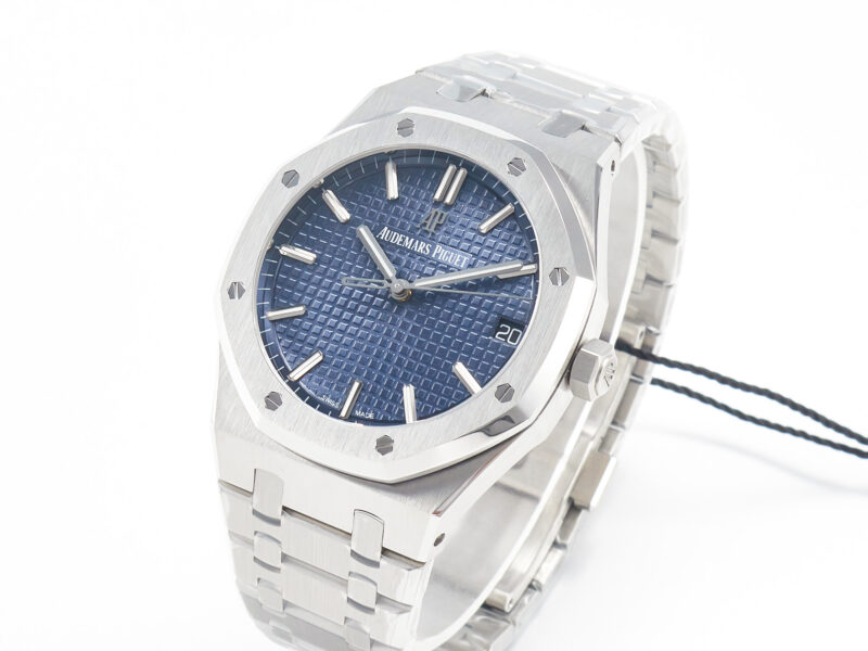 Royal Oak 41mm 15500 SS ZF 1:1 Best Edition Blue Textured Dial on SS Bracelet SA4302 Super Clone V3