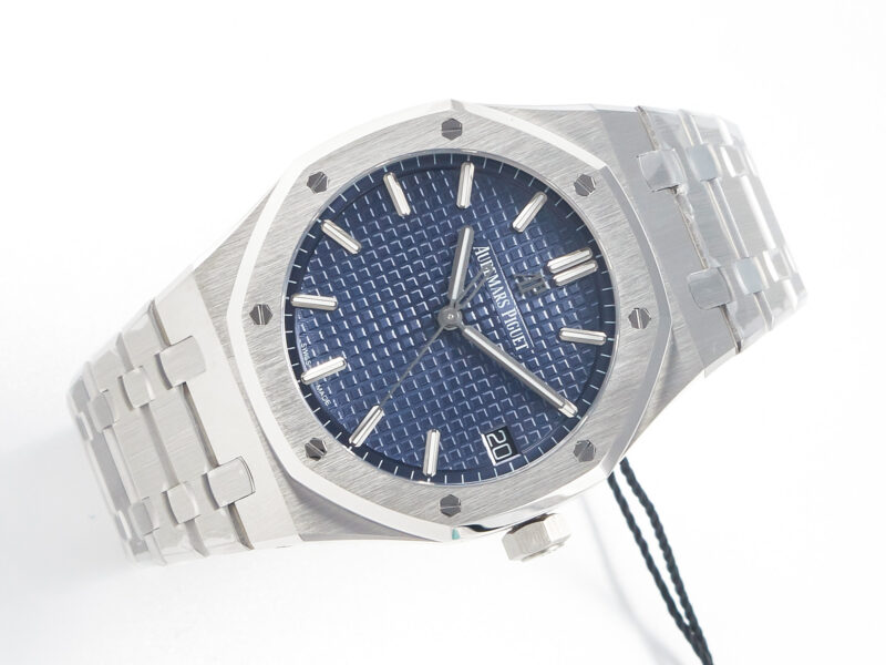 Royal Oak 41mm 15500 SS ZF 1:1 Best Edition Blue Textured Dial on SS Bracelet SA4302 Super Clone V3
