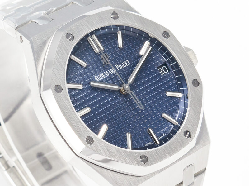 Royal Oak 41mm 15500 SS ZF 1:1 Best Edition Blue Textured Dial on SS Bracelet SA4302 Super Clone V3