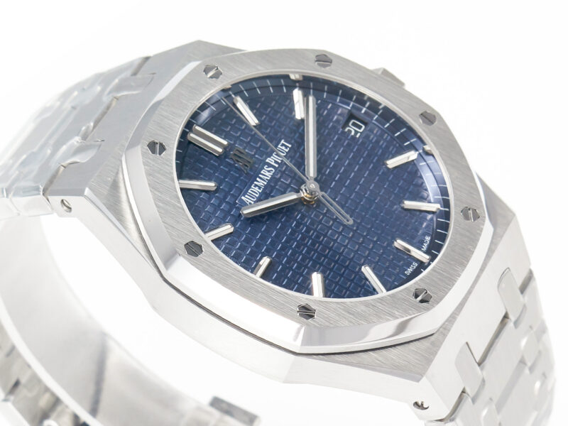 Royal Oak 41mm 15500 SS ZF 1:1 Best Edition Blue Textured Dial on SS Bracelet SA4302 Super Clone V3