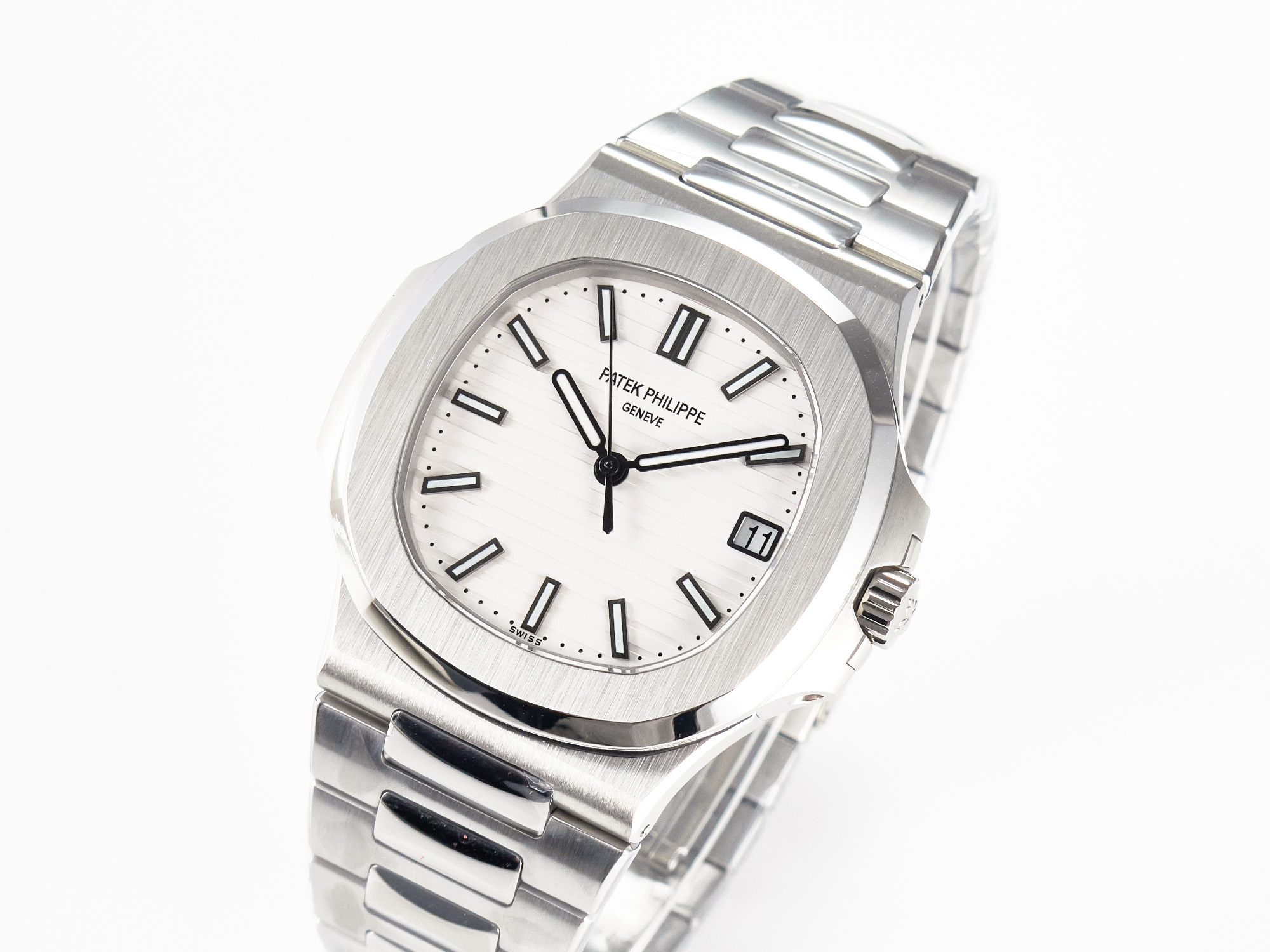 Nautilus 5711 3KF 1:1 Best Edition White Dial on SS Bracelet A324 Super Clone V2