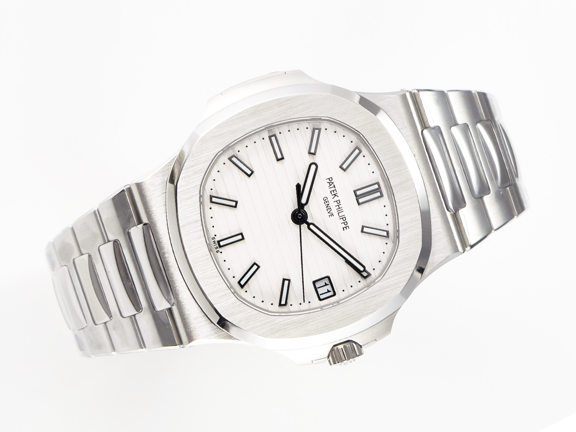 Nautilus 5711 3KF 1:1 Best Edition White Dial on SS Bracelet A324 Super Clone V2